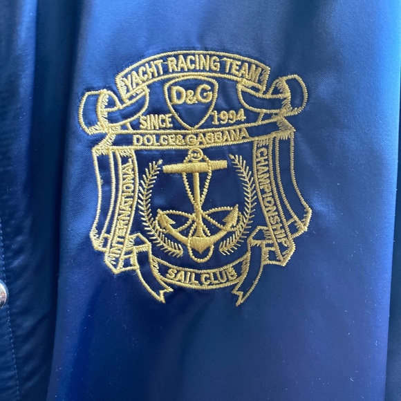 Dolce&Gabbana Men's Blue Yacht Racing Team Jacket Size 48 Good Used Condition - Picture 6 of 9